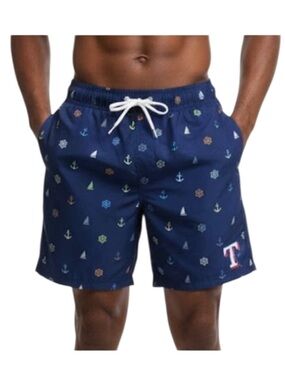 MLB G-III Sports by Carl Banks “Texas Rangers” Swim Trunks (NWT) (Size: Large)